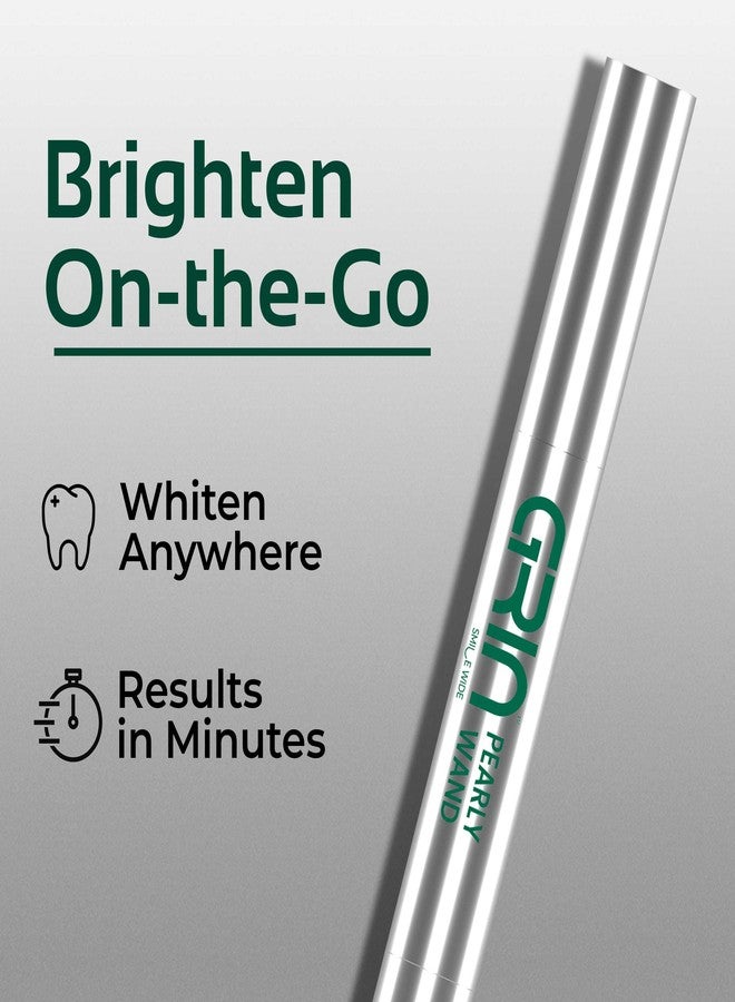 GRIN Pearly Wand Teeth Whitening Pen-2ml | Instant Whitening Gel Pen for White Smile | Whiter Teeth Enamel Safe, Fresh Breath, Removes Stains from Coffee Tea Wine Pan Masala Gutka Tobacco - Image 3
